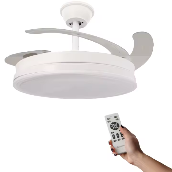 Mimotec Ventilador de techo Olga ø107 cm Potencia Luminaria 36 Potencia Máx. Motor 30 Luminosidad 4138 Rpm 190 / 200 / 210 / 220 / 235 / 244 Ruido 14 / 17 / 24 / 30 / 32 / 32 dB - 1