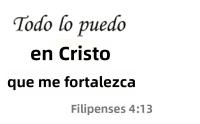 Pegatina De Pared Moderna 'Puedo Hacer Todo a Través De Cristo' Verso De La Biblia En Español Decoración Para El Hogar Resistente Al Agua Y Desmontable - details 3