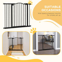 PawHut Barrera de Seguridad para Perros Extensible 74-94 cm para Puertas y Escaleras Puerta de Seguridad para Mascotas con Montaje a Presión y Doble Bloqueo - details 5