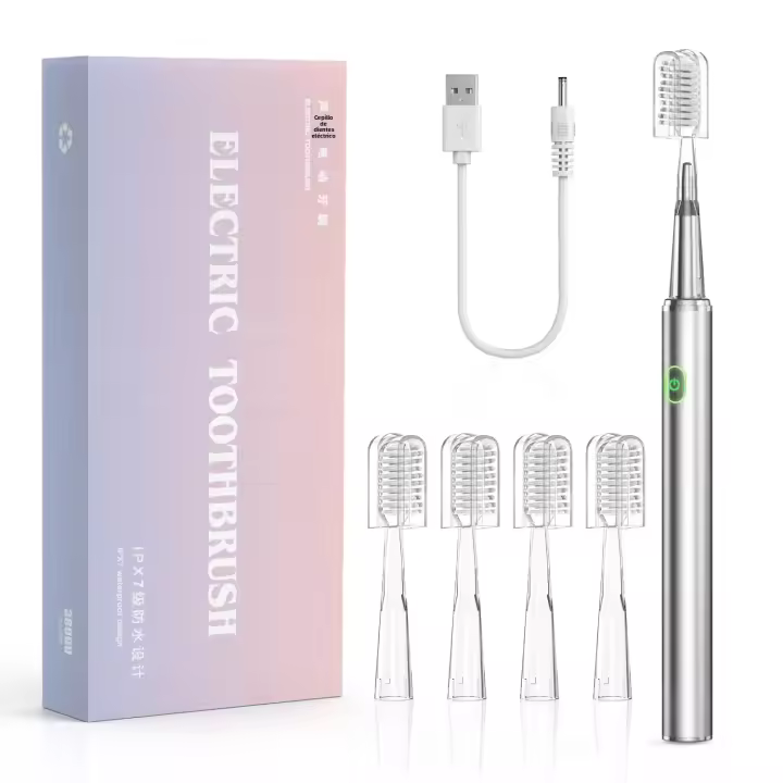 Cepillo De Dientes Eléctrico Inteligente Con 4 Cabezas De Pincel Suave DuPont Ajustables Para Cuadros Cuerpo Delgado Y Mental - 1
