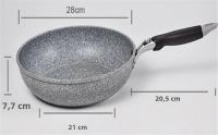 Wok De Cerámica No Adherente Duradera Para Sartén De Freír Con Inducción Y Gas Estilo De Cocina Eco-amigable 28cm Herramienta De Cocina Para Carne - details 10