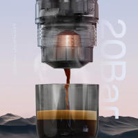 HiBREW H4C EXPLORER, Cafetera Portátil, Batería Desmontable, Compatibilidad con Múltiples Cápsulas, Temperatura Ajustable (85~95°C), Tiempo de Preparación Programable, 20 Bares de Alta Presión, Tanque de Agua de 100mL, con Soporte de Aleación de Aluminio - details 10