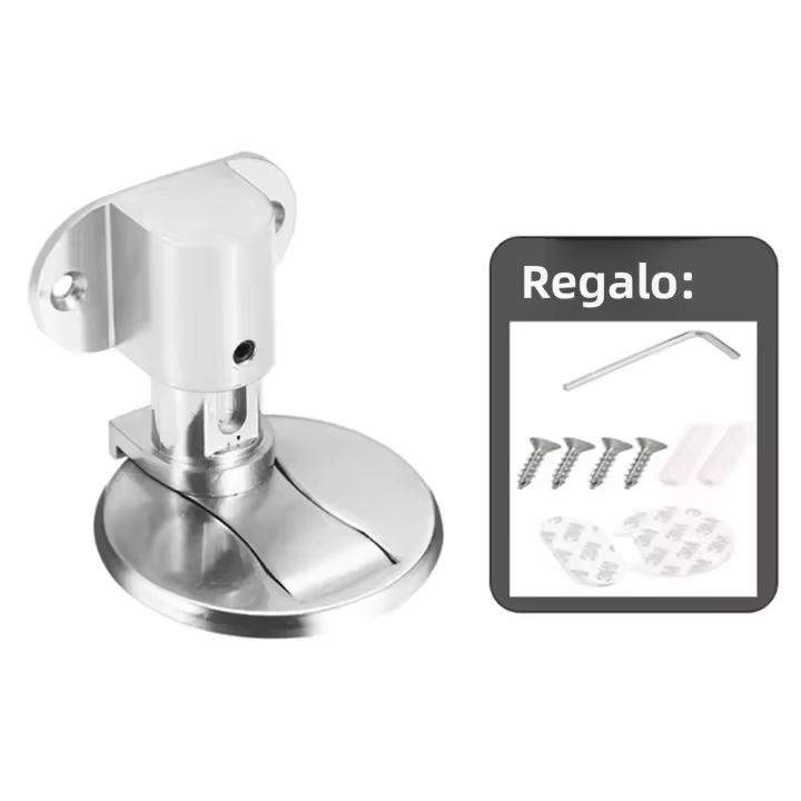 Parabrisas De Puerta Ajustable De Acero Inoxidable Magnético Fuerte Antigolpes Invisible Para Baño Sin Necesidad De Perforación - 1