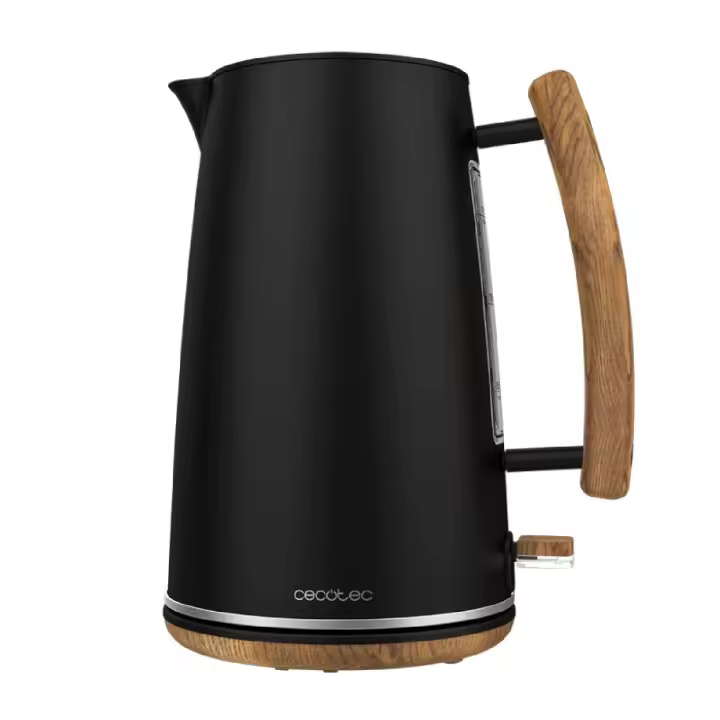 Cecotec Hervidor de Agua ThermoSense 400 Black Woody. 3000 W, Capacidad 1,7 Litros, Acero Inoxidable, Libre BPA - 1