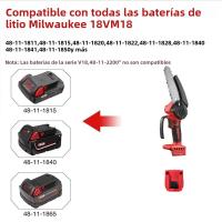 Motosierra Eléctrica Mini Sin Escobillas 6In Cordless Para Jardín Y Carpintería Herramienta De Corte Compatible Con Batería Dewalt/Milwaukee 18V - details 3