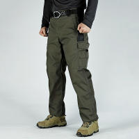 Pantalones Tácticos Impermeables Para Hombres Múltiples Bolsillos Cargo Resistentes Al Desgaste Ropa De Trabajo Al Aire Libre Para Senderismo - details 17