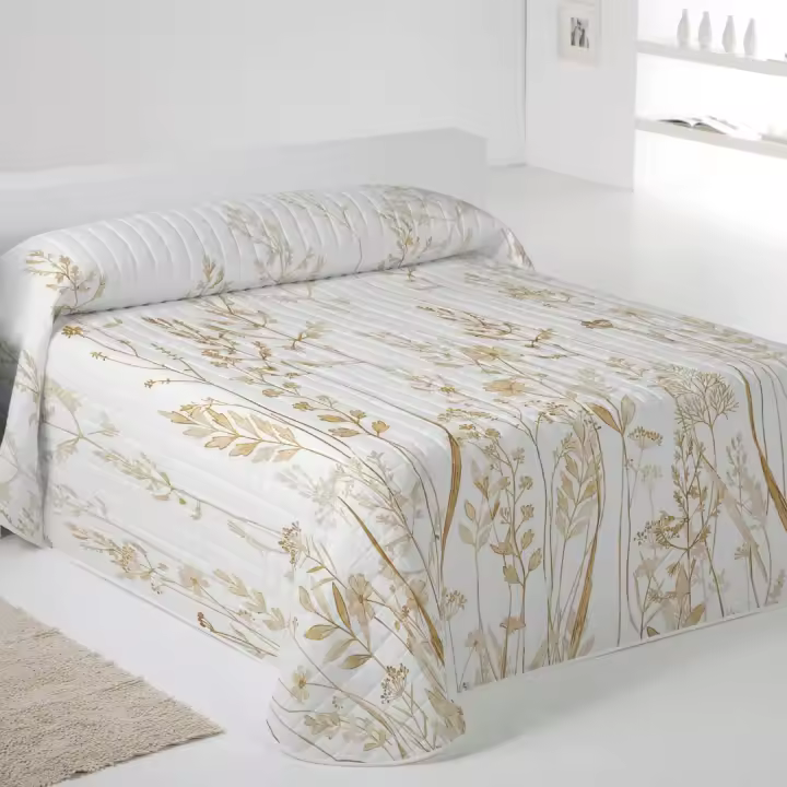 ICEHOME - Colcha Bouti Estampada - Microfibra Extra Suave de Alta Calidad - 15 Modelos Diferentes - Acolchado a Rombos - Cama 90-105/135/150/180 - Relleno Ligero 70 gramos - Fabricado en España - 1