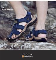 Zapatillas De Playa Para Hombre Cuero Antideslizante Casual Aumento De Altura Cómodas Zapatillas Deportivas Hombre Sandalias De Verano - details 13