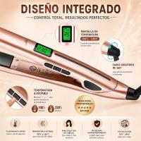 Plancha Alisadora Profesional 2 en 1 con Pantalla LCD – Placas de Cerámica, 5 Temperaturas Ajustables, Calentamiento Rápido, Cable Giratorio 360° y Diseño Anti-Quemaduras para Salón y Hogar111 - details 3