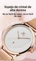 Reloj De Moda Elegante Para Mujer OLEVS De Acero Inoxidable Resistente Al Agua Cuarzo Reloj De Pulsera Simple Y Elegante - details 5