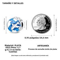 Encantos 925 Para Pulseras Originales 3MM Con Encantos De Tierra Plano Globo Calor Aire Cámara Viaje Joyería DIY Plata De Ley Zirconia - details 7