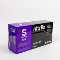 Guantes de Nitrilo Santex Flash Noir negro sin polvo talla S calidad superior (4.5 gr) - details 0