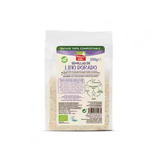 Semillas de lino dorado bio 250g La Finestra - 1