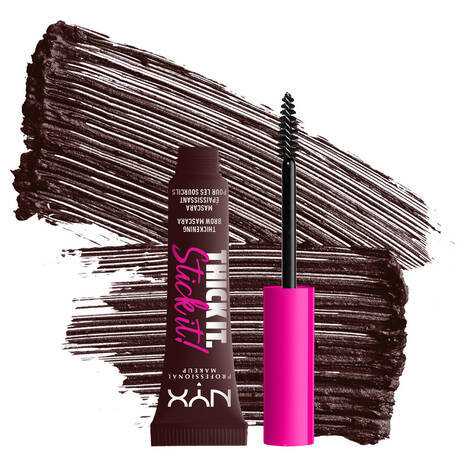 NYX Professional Makeup | Máscara de cejas Thick it Stick it, Larga duración, Acabado natural, Fórmula vegana, Disponible en 5 tonos