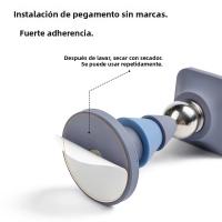 Parador De Puerta Magnético Con Adhesivo De Silicona No Necesita Perforación Soporte De Puerta Para El Hogar Instalación Sin Rastros Blanco/Blanco - details 3