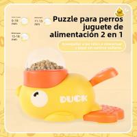 Dispensador De Alimentos Para Perros En Forma De Pato Amarillo Juguete Interactivo Para Entrenamiento Y Enriquecimiento Mental Dispensador De Golosinas - details 4