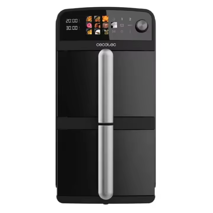 Cecotec Freidora de Aire de 10L con Cubetas Superpuestas Cecofry DuoLevel 10000. 2400W, Cubetas de 5L, Control Táctil - 1