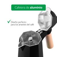 Cafetera Safari de Aluminio para 6 Tazas - Colores Rojo y Crema - Mango de Madera de Haya - Fácil de Limpiar - No Apto para Lavavajillas - Diseño para Amantes del Café - Marca United Colors Of Benetton - details 12