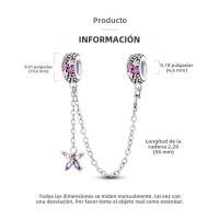 Encanto De Mariposa Plateado En Plata Con Circonia Bola Redonda Colgante Para Pulsera O Collar DIY Joyería De Moda Irregular - details 137