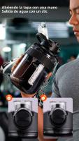 Botella De Agua Deportiva Personalizada De Gran Capacidad Plástico Portátil Para Fitness Y Deportes Con Taza Y Pajita - details 2