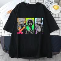 Camiseta Gráfica De Técnica Casual Para Jóvenes Con Estampado De Personajes De Anime Deku Bakugou Katsuki Todoroki Shoto Cuello Redondo Manga Corta Unisex - details 5