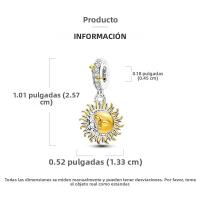 Encantos Originales De Plata 925 Para DIY Pulsera Y Collar Joyería Para Mujer Con Deseño De Sol Y Luna Joyas Delicadas - details 56