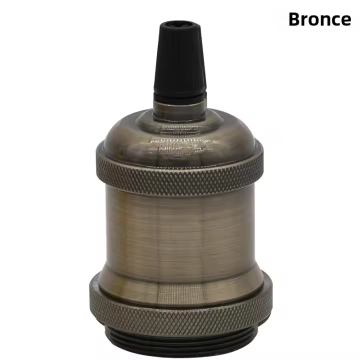 Soporte De Bombilla Retro Vintage Edison E27 Base De Tornillo Lámpara Industrial Aluminio Soporte De Luz Para Decoración De Hogar - 1