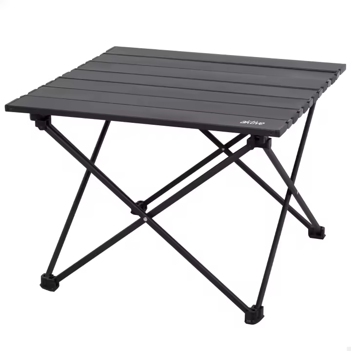 Aktive Camping - Mesa plegable camping, 43x40x31 cm, topes antivuelco, estructura acero, peso máximo soportado 30 kg, bolsa transporte asa hombro, mesa camping plegable - 1