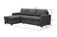 Chaiselongue cama modelo Patón con arcón abatible - color gris marengo. - details 0