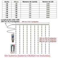 Garland De 6M De Luces De Fairy LED Para Fiesta Boda Y Navidad Con 8 Modos Luz De Cinta Para Decoración De Hogar Y Dormitorio USB - details 1