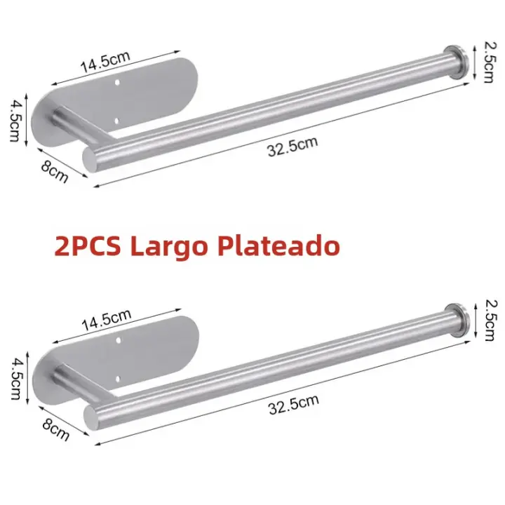 Soporte De Papel Toalla Autoadhesivo Para Cocina Baño Sin Perforar Soporte De Papel De Toalla De Acero Inoxidable Para Inodoro - 1
