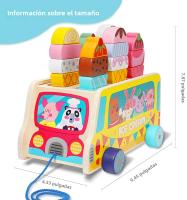 Cubo De Actividades De Madera Montessori Juego De Puzzle De Colores Y Formas Para Niños Tablero De Alineación De Zanahorias Juguete Educativo Para Preescolar - details 6