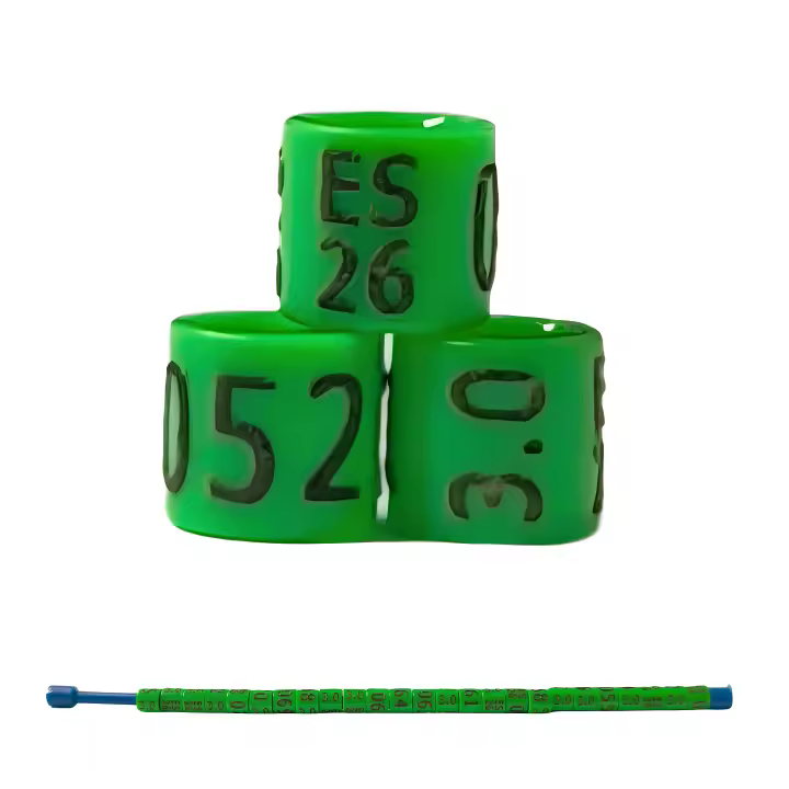 NestQ - Tira de 25 Anillas Cerradas para Canarios 2026, 3.0 mm | Color Verde, Federativas, Policromo, Grabado Láser, Numeradas con Año - 1
