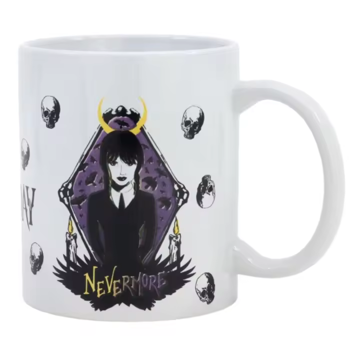 Taza Stor Mug Cerámica Miércoles Wednesday Nevermore 325ml - 1