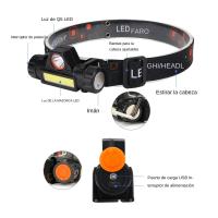 Linterna Frontal LED Recargable Super Brillante Con Magnete De Cola Y Doble Fuente De Luz COB XPE Y Work Light Impermeable Para Camping - details 6