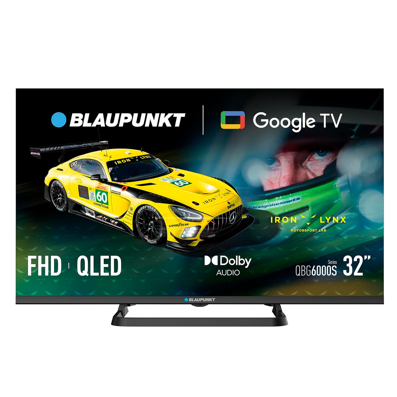 BLAUPUNKT Smart TV 32” Full HD LED con Google TV, Chromecast, Wi-Fi Dual Band, Bluetooth 5.0 y control por voz, 32QBG6000S