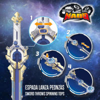 Infinity Nado - Master Belt Battle Set, Peonza Fury Wave Dragon (Dragón de Agua), 3D, espada lanzador, 48 cm, cinturón maestro, luces LED, 4 modos de juego, juegos de peonzas, pilas incluidas, juego de batalla - details 2