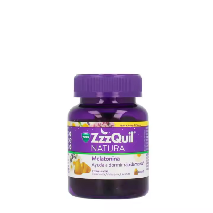 Vicks zzzquil melatonina sabor mango y plátano 30 gominolas - 1