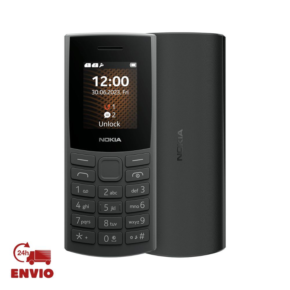 Nokia 105 2G 2023 Doble SIM, pantalla de 1.77 pulgadas, batería de 1000 mAh, 32 MB, Jack 3.5 mm, radio FM