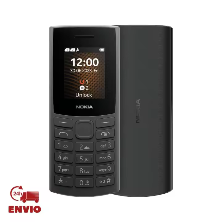 Nokia 105 2G 2023 Doble SIM, pantalla de 1.77 pulgadas, batería de 1000 mAh, 32 MB, Jack 3.5 mm, radio FM - 1