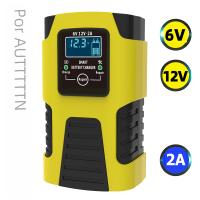 Cargador De Batería De Coche Automático 2A 6V 12V Para Acid GEL AGM Wet Calcium Ciclo Profundo VRLA Con Reparación De Pulso Y Pantalla LCD - details 0