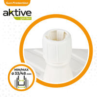 Base para sombrilla cuadrada blanca Ø33-48 mm Aktive - details 4
