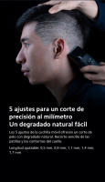 Xiaomi Hair Clipper|5 ajustes de longitud para un corte de precisión + 14 posiciones de longitud del peine-guía Cabezal con cuchilla cerámica chapada en titanio Batería con 180 minutos de duración* - details 2