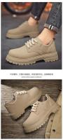Botas De Cuero Impermeables Para Hombre Botines De Moda Casual Para Otoño Y Primavera Zapatos De Deporte De Media Calf High Para Senderismo Exterior - details 18