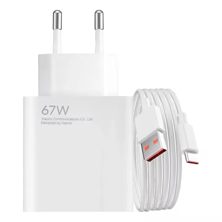 XIAOMI 67W HyperCharge Combo Cargador Adaptador 67W QC3.0 + Cable USB-C Pared Corriente | Carga Rápida | Compatible con Redmi Xiaomi 14T 15T 15 Ultra iPhone 17 16 15 14 13 12 Pro Plus, Samsung Galaxy S22 Ultra, Galaxy Tab, iPad Pro, Nintendo Switch 2 - 1