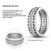 Anillo Anillo De Plata 925 Para Mujer Con Corazón Rosa Azul Sol Estrella Luna Crossover Anillo Ancho Joyería De Fiesta Regalo De Cumpleaños - details 25