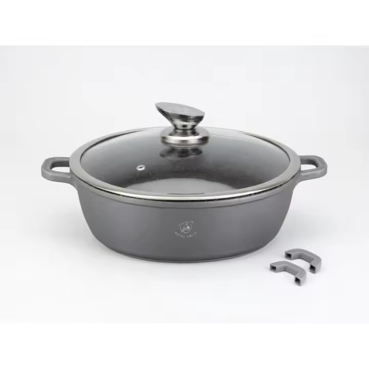 Olla Antiadherente con Tapa - Apta para Horno, Todos los Fuegos, Mangos de Silicona, Varios Tamaños y Colores - 1