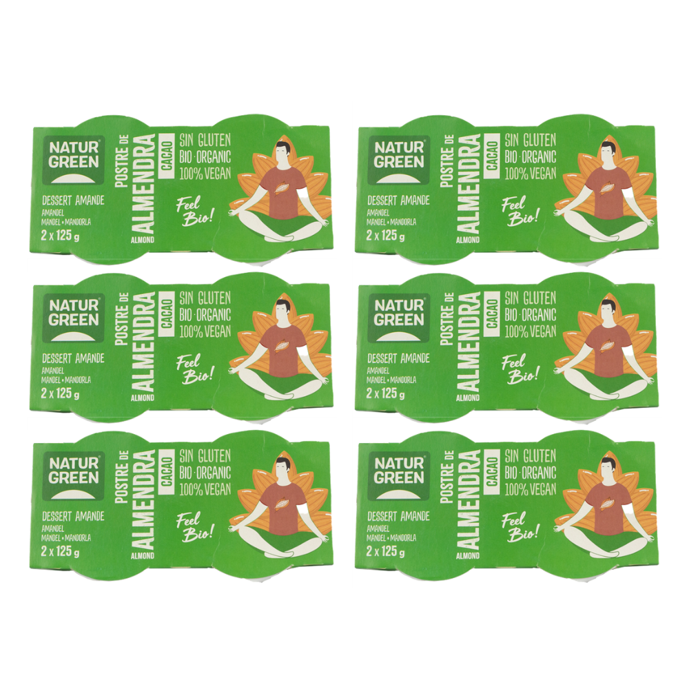 Pack 6x Postre de Almendra y Cacao Bio (2x125 g) NaturGreen