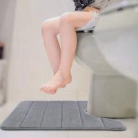 Alfombra De Baño En Forma De U Suelo De Inodoros De Espuma De Memoria Antideslizante Y Super Absorbente Para El Hogar - details 1