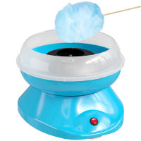 HOMCOM Máquina de Algodón de Azúcar, 450W-550W, Máquina para Hacer Algodón de Azúcar con 10 Palitos, para Fiestas de Cumpleaños Infantiles, en Casa, 27x26x18 cm, Azul - details 0